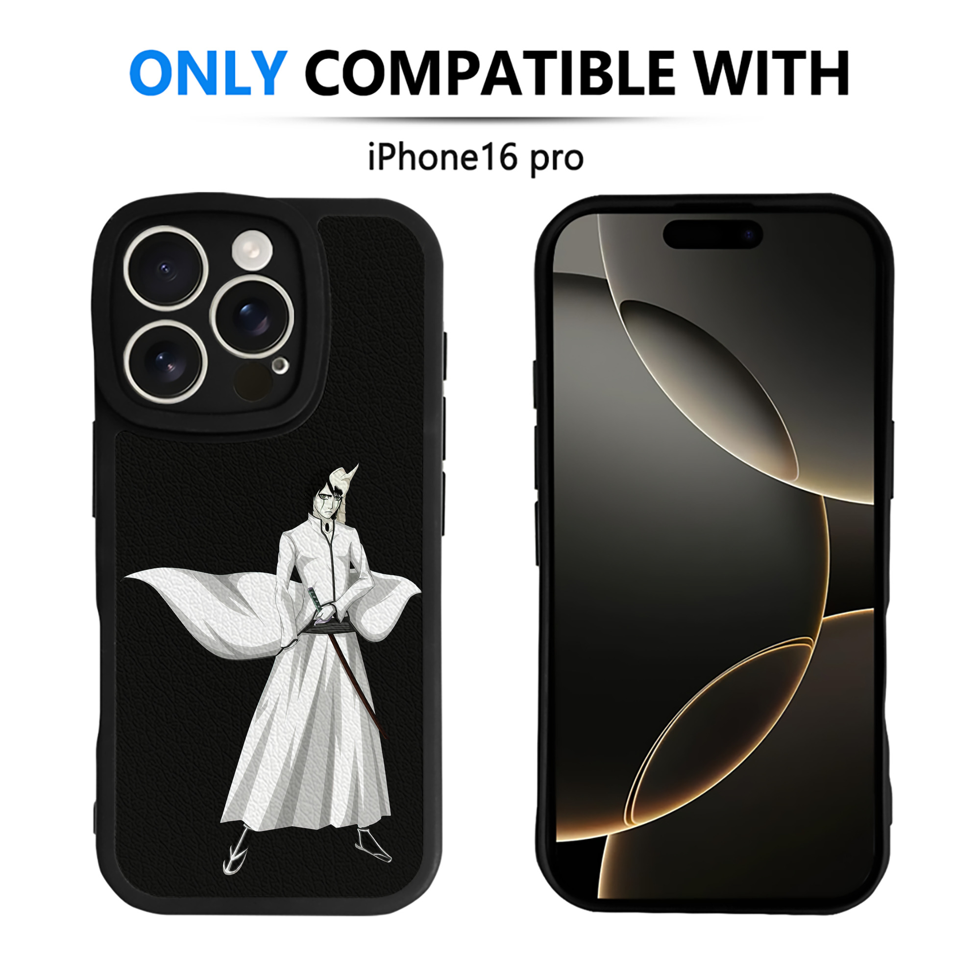 （画像用） ブリーチ ウルキオラ·シファー BLEACH Ulquiorra cifer 【iPhone 16シリーズ対応】シリコンスマホケース（レザー調） 材質：シリコン